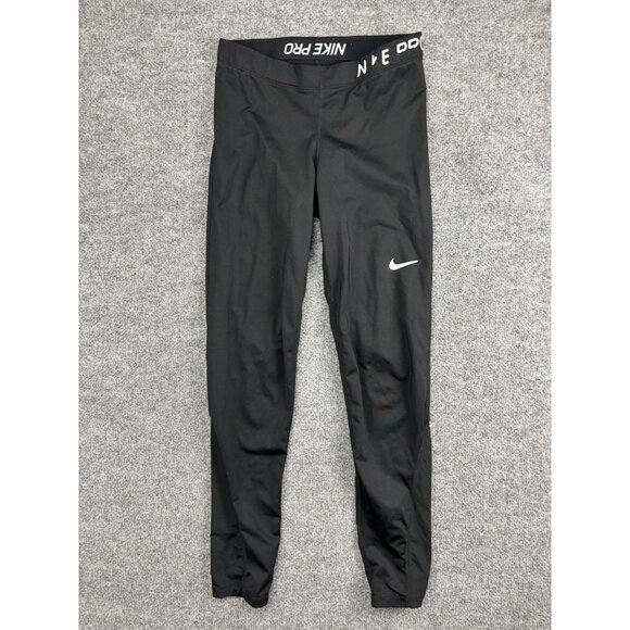 Nike Pro Dri-FIT Pants Mens Small Black Compression Base Layer Running Training - Picture 1 of 9